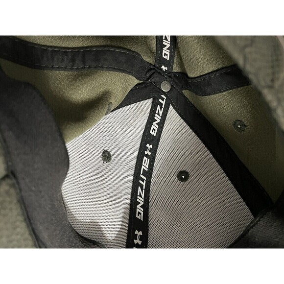 Under Armour Blitzing Hat Cap Stretch Fit Adult M/L Graphic Print Mens Green - Picture 3 of 6